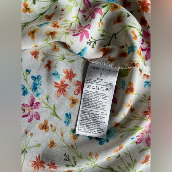 GAP WOMENS LONG SLEEVE FLORAL BLOUSE SIZE S - Picture 6 of 7